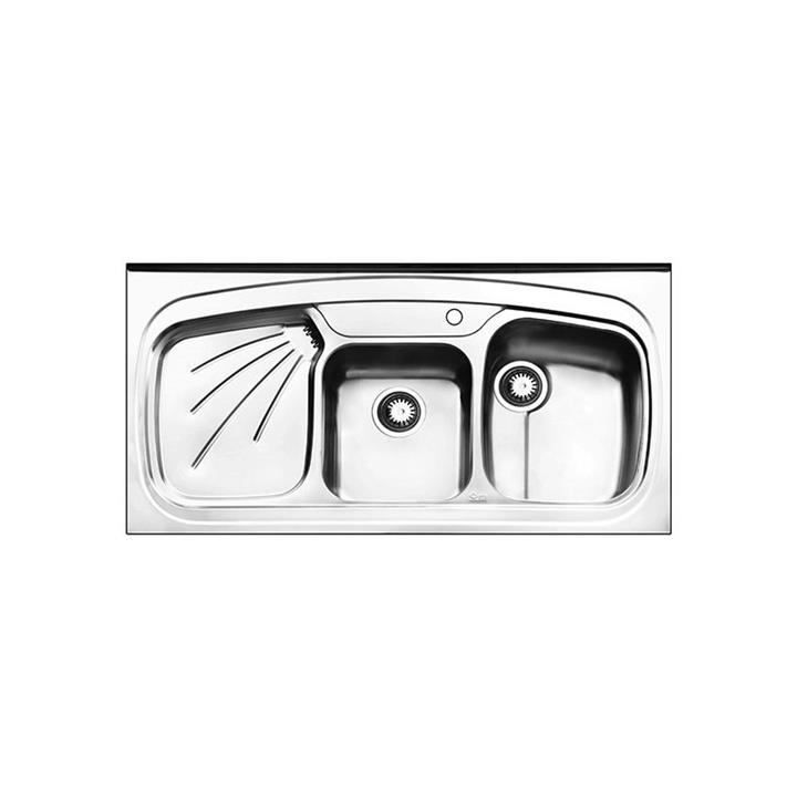 سینک روکار ایلیا استیل کد 1013 Ilia Steel 1013L Siton Sink Size 120 X 60